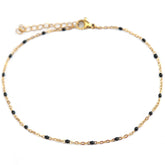 Enkelbandje little dots black