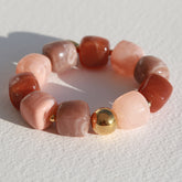 Armband cube golden ball rosé