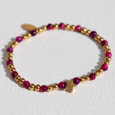 Bracelet Moraira star cerise stone