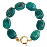 Pulsera de pastilla de esmeralda