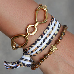 Bracelet gemstone turtle tigereye