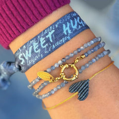 Bracelet facet wrap natural kyanite