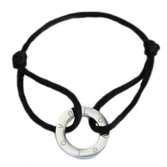 Armband Kreis Love schwarz silber