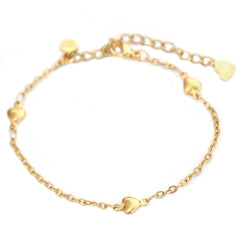 Brazalete de oro con corazón para ti
