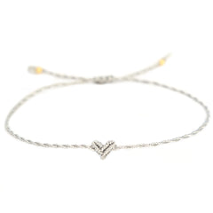 Pulsera de corazón Love Ibiza de plata trenzada