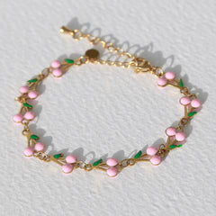 Bracelet cherry rose gold