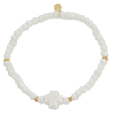 Pulsera trébol piedra blanca