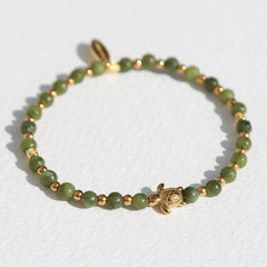 Bracelet en pierre précieuse tortue serpentine