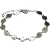 Silbernes Smiley-Armband