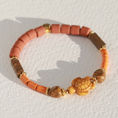 Armband turtle oranje
