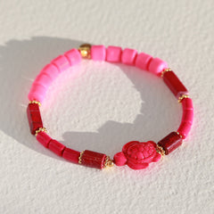 Armband turtle roze