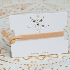 Velvet bracelet beige