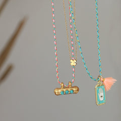 Necklace turquoise bar