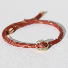 Armband bean diamant hazelnoot bruin