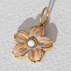 Charm fleur orange