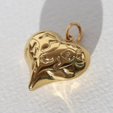 Baroque heart charm