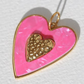 Charm corazón rosa
