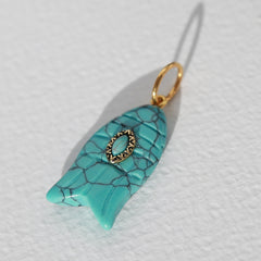Charm poisson turquoise