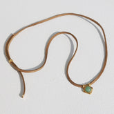 Suede choker jade