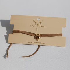 Suede choker tiger eye