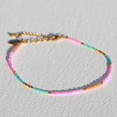 Anklet miyuki pink mint