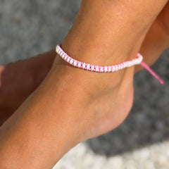 Enkelband Parel roze style