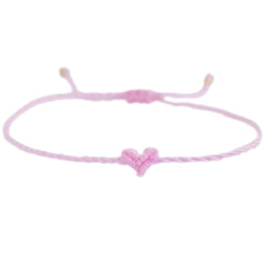 Anklet bracelet love Ibiza heart baby pink