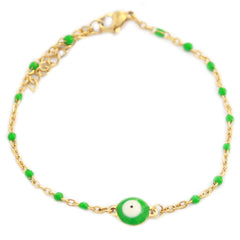 Brazalete ojo griego verde