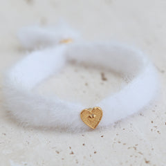 Armband fluffy wit