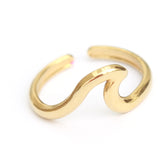 Anillo de oro con ondas