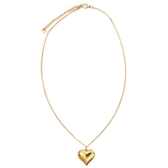 Golden necklace trend heart