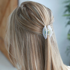 Haarklem evil eye parelmoer groen