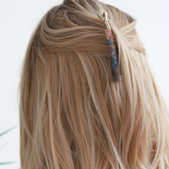 Banana haarklem marble pastel