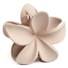 Barrette à cheveux fleur beige