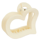 Hair clip medium heart cream