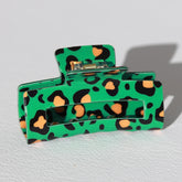 Leopard green hair clip