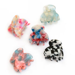 Hair clip set of 5 petit swirl