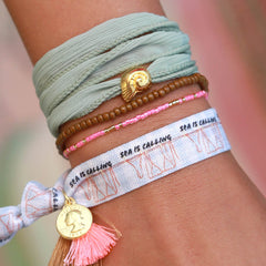Armband Sari Wickel Pistazie