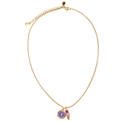 Gouden ketting mystic soul eye purple