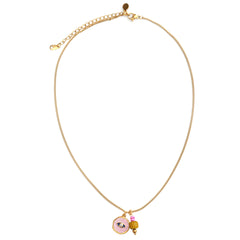 Gouden ketting mystic soul eye pink
