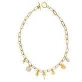 Strand-Anhänger mit goldenen Gliederketten