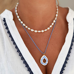 Ketting Delfts blauw