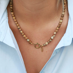 Javea jasper stone necklace