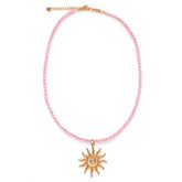Collar llamativo con rosa sol