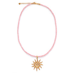 Collar llamativo con rosa sol