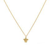 Gold necklace with turtle