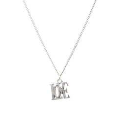Silver necklace love letter