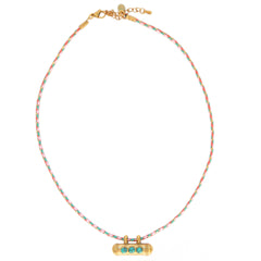 Necklace turquoise bar
