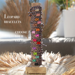 Ankle bracelet leopard love - choose your own color!