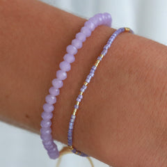 Armband facet lila